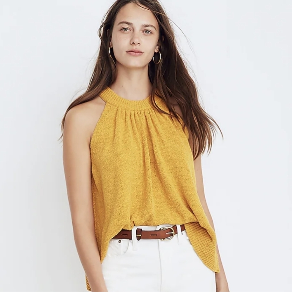 Madewell knit halter tank top small